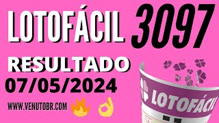 🍀 Resultado Lotofácil 3097 [upl. by Ajar]