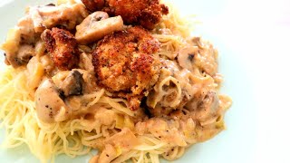 Creamy Chicken Mushroom Capellini Pasta [upl. by Ireland254]