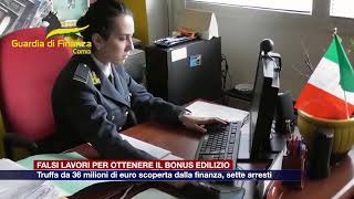 Etg  Falsi lavori per ottenere il bonus edilizio truffa da oltre 36 milioni a Como Sette arresti [upl. by Toor]