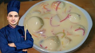 Lab e Shireen Recipe By Chef M AfzalRasmalai Walai Lab e Shireen [upl. by Aneeuqal357]