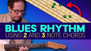 Blues rhythm comping ideas using 2 note and 3 note chords Dyads and Triads  Guitar Lesson  EP553 [upl. by Yclehc]