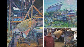 Painting two Yachts at Barton boatyard open days [upl. by Eliath772]