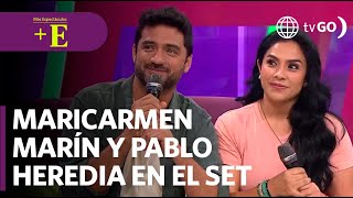 Maricarmen Marín y Pablo Heredia llegan al set de quotMás Espectáculosquot  Más Espectáculos HOY [upl. by Olmstead]