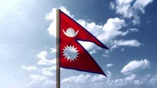 Nepali Flag Animation With National Anthem [upl. by Enoitna]