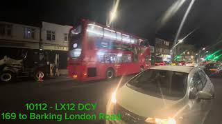 London Buses at Night in Barkingside High Street 8924 [upl. by Emmerich65]