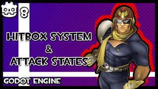 HITBOX SYSTEM amp Attack States  Godot 35 Platform Fighter Tutorial  Part 8 [upl. by Nogras730]