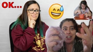 REAZIONE AI VIDEO SLIME ASMR DI FOLLETTINA CREATION VISTO PER LA PRIMA VOLTA Iolanda Sweets [upl. by Ishmul]