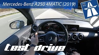 MercedesBenz A250 4MATIC 2019 on German Autobahn  POV Test Drive [upl. by Neveda]