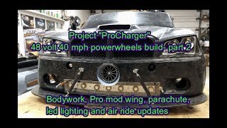 Project quotProChargerquot 48 volt 40 mph powerwheels build part 2 [upl. by Hpeosj]