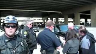 Police Officer Breaks Reporters Camera For Filming On Public Sidewalk [upl. by Ellekim]