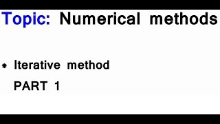 ASALevel Maths Numerical methods  Iterative method PART 1 [upl. by Archy]