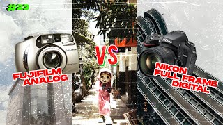 Pocket Kamera Analog Fujifilm Bonazoom VS Nikon D610 Full Frame  STREET PHOTOGRAPHY JOYFULL [upl. by Takakura]