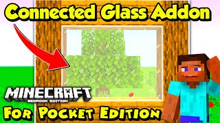 Connected Glass Addon  Use Connected Glass in Mcpe in Hindi [upl. by Casar]