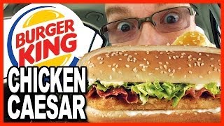 Burger King 🍔👑 NEW Chicken Caesar Sandwich Combo and Drive Through Test NO FAIL lol [upl. by Oramlub21]