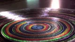 World Record Most dominoes toppled in a spiral 30000 complete Toppling [upl. by Lorou]