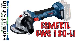 Amoladora inalámbrica brushless BOSCH GWS 180li [upl. by Grani]