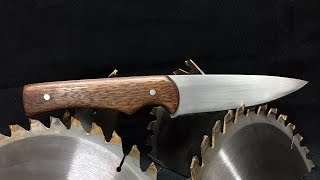 Saw Blade Knife with Limited Tools [upl. by Hgielah71]