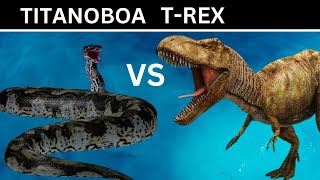 Most Dramatic Trex Dinosaur Chase in Jurassic World Dominion  Titanoboa vs Trex  Dinosaurs Video [upl. by Jaylene]