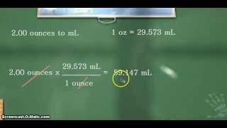 Unit Conversion fluid ounces to milliliters [upl. by Nogam]