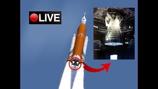 LIVE  RS25 Engine Test on the Stennis Space Center [upl. by Atinrehs91]