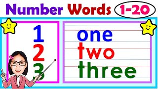 Number Words  Spelling  Learn the number words  1 20  Lesson for kids [upl. by Bar]