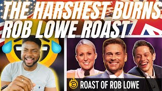 🇬🇧BRIT Reacts To THE FUNNIEST BURNS FROM THE ROB LOWE ROAST [upl. by Reilly]