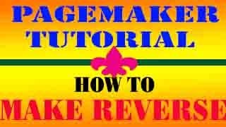 DTP TUTORIAL HOW TO MAKE REVERSE IN PAGEMAKER [upl. by Groark]