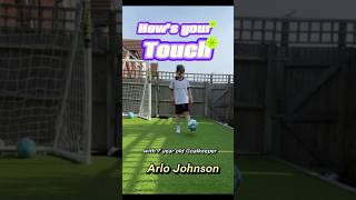 Southampton Pre Academy Goalkeepers touch 7 year old Arlo Johnson football skill Man City drill [upl. by Adnalra]