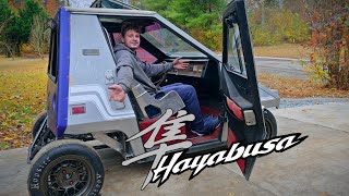 Hayabusa Swapped Electric Citicar First Start [upl. by Demmahom]