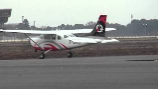 Démarrage  premier vol Cessna Soloy 206 à LFRM Le Mans [upl. by Roter253]