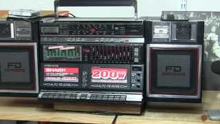 Sharp WF939Z Spectrum Analyzer Boombox Review Sold Sharp WQT252 BK Panasonic RXC3002 WF939bk [upl. by Aneekal]