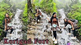 The Famous Staircase Waterfall  Korigad Fort Trek  Must visit places in Lonavala namratabhuiya [upl. by Mercuri337]