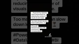 💡 Power BI Tip Optimize report performance by reducing the number of visuals on each page [upl. by Ohs483]