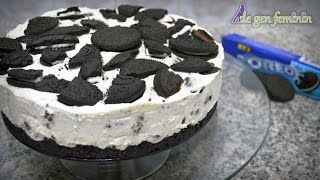 Tort Cheesecake cu Oreo  Prajitura fara coacere [upl. by Pincince]