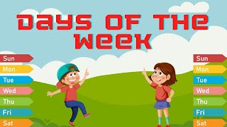 Days Of The Week  Days Name For kids In English  Sunday Monday [upl. by Aimik900]