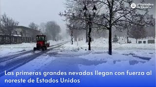 Las primeras grandes nevadas llegan con fuerza al noreste de Estados Unidos [upl. by Nirehtac]