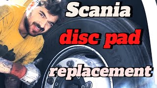 Scania bus serviceReplacing Scania model 2024 disc pads [upl. by Maker597]