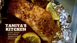 VLOGMAS DAY 10 GLAZED SALMON WRICE RECIPE chef kisses [upl. by Hennessy89]