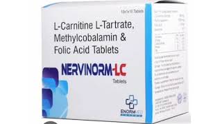 NERVINORM LC Tablets LCarnitine LTartrate Methylcobalamin amp Folic Acid Tablets [upl. by Kaplan940]