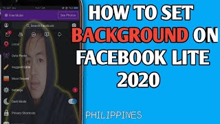 HOW TO SET BACKGROUND PICTURE ON FACEBOOK LITE  2020 [upl. by Yelrebma841]