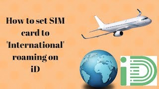 How to change roaming settings to International on an iD sim card [upl. by Jezabella]