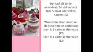 cupcake haakpatroon  Crochet cupcake pattern [upl. by Novyert351]