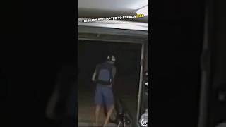 Dog interrupts thief in garage 🤯 [upl. by Anidualc]