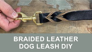 Braided Leather Dog Leash DIY [upl. by Airahcaz]