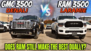 2024 RAM 3500 Laramie VS GMC Sierra 3500 Denali Who Has The Better 1 Ton Dually [upl. by Toffey]