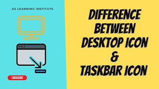 Difference between desktop icon and taskbar icon desktopicon taskbaricon taskbarvsdesktopicon [upl. by Schram]