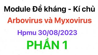 Module Đề kháng  Kí chủ Bài 15 Arbovirus  Myxovirus Phần 1 [upl. by Noxas223]