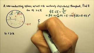 AP Physics C Electric Force Field amp Gauss’s Law 12 E by Uniformly Charged NonConducting Sphere [upl. by Trotter817]