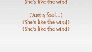 Patrick Swayze  Shes like the wind with lyrics [upl. by Euginomod]