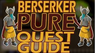 OSRS In Depth BERSERKER PURE QUEST GUIDE  What Quests to do When Making a Berserker Pure [upl. by Lucina]